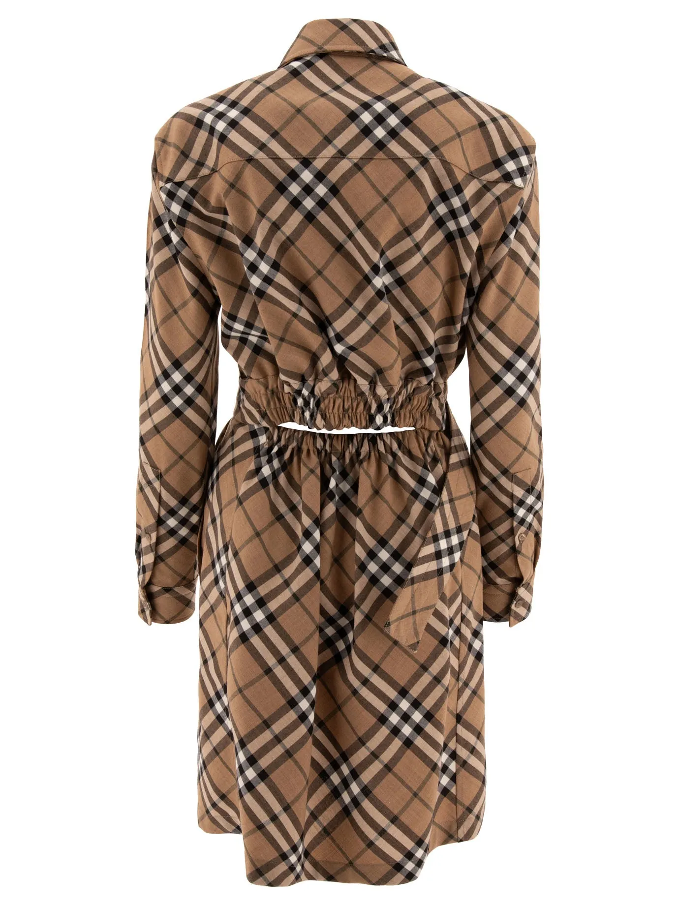 CHECK WOOL BLEND SHIRT DRESS sold by Lord & Taylor product image thumbnail 2