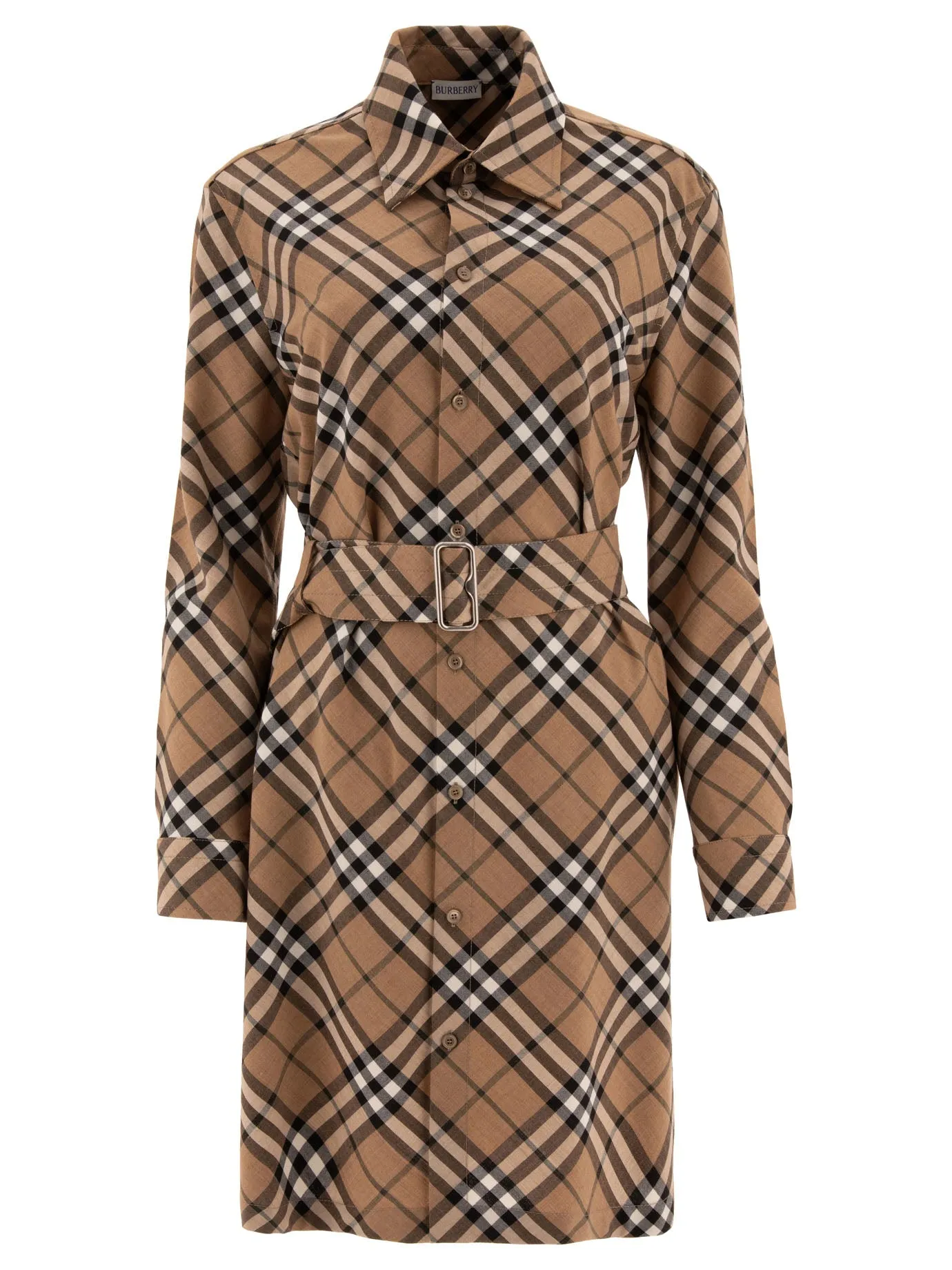 CHECK WOOL BLEND SHIRT DRESS sold by Lord & Taylor