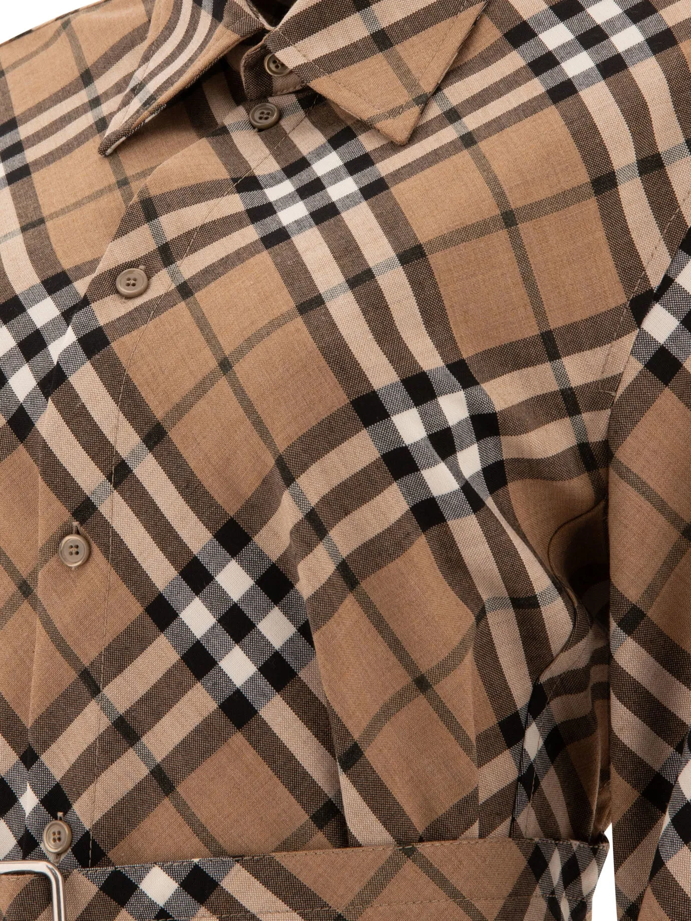 CHECK WOOL BLEND SHIRT DRESS sold by Lord & Taylor product image thumbnail 4