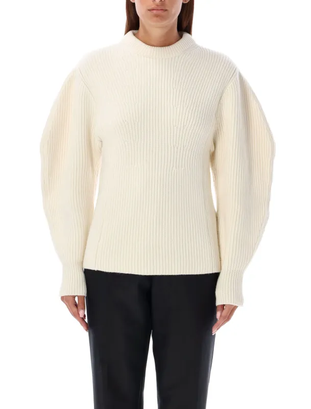 BALOON SLEEVE FISHERMAN SWEATER made by Jil Sander