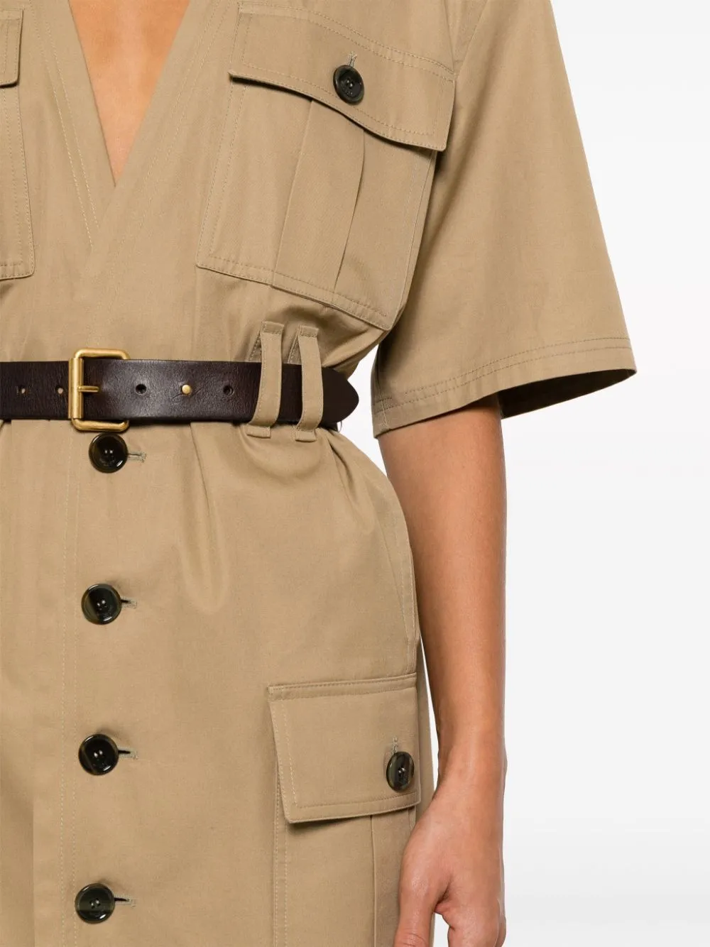 COTTON TWILL MIDI DRESS sold by Lord & Taylor product image thumbnail 3