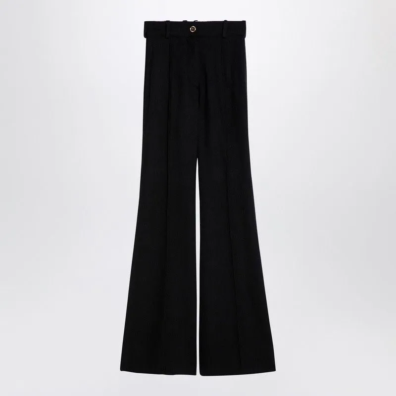 BLACK WOOL BLEND BELL-BOTTOM TROUSERS sold by Lord & Taylor