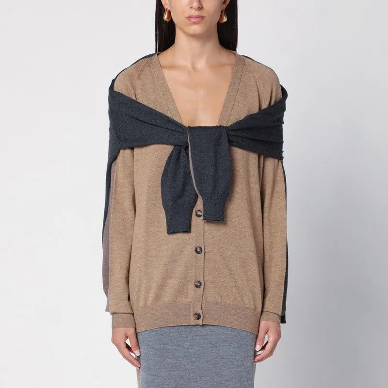 BEIGE/GREY DECONSTRUCTED CARDIGAN sold by Lord & Taylor