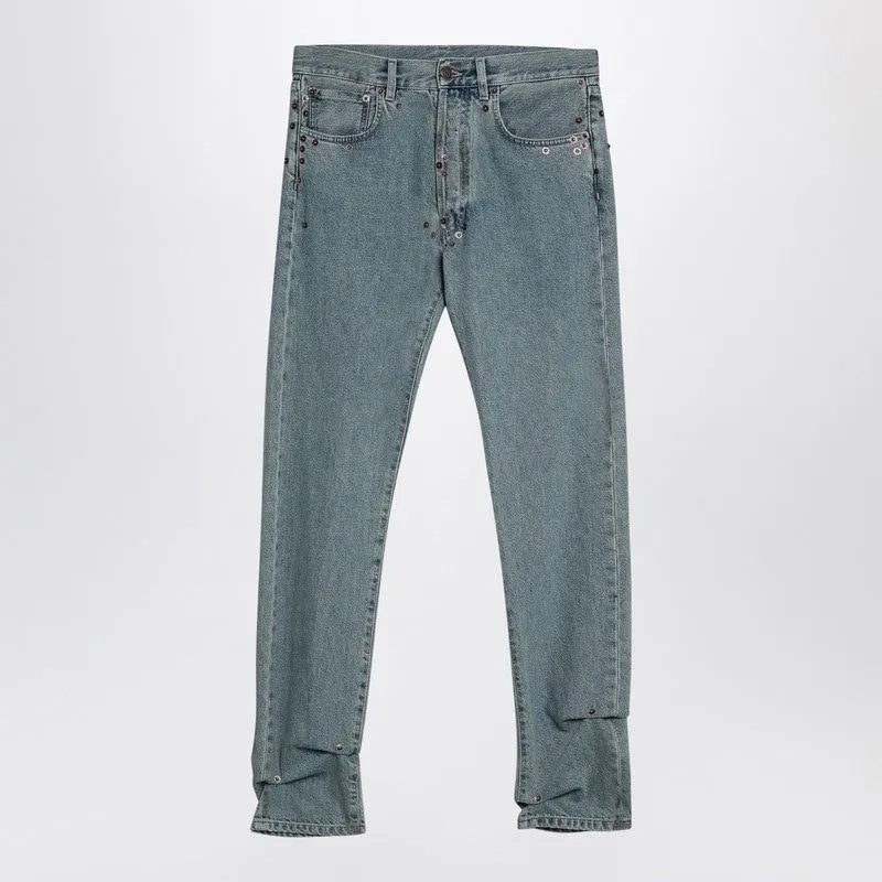 LIGHT BLUE DENIM JEANS WITH RIVETS sold by Lord & Taylor
