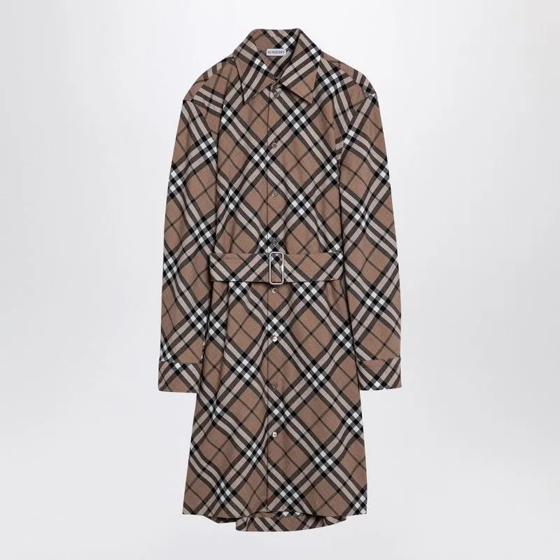 CHECK WOOL BLEND CHEMISE DRESS sold by Lord & Taylor