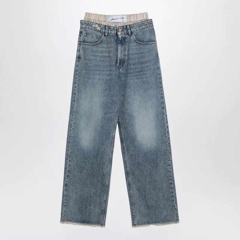 LEONE JEANS IN LIGHT WASHED DENIM sold by Lord & Taylor