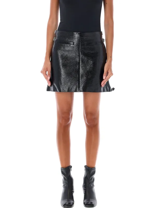 MULTI SANGLE VYNIL MINI SKIRT sold by Lord & Taylor