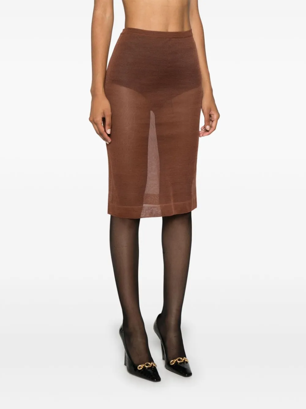 KNITTED PENCIL MIDI SKIRT sold by Lord & Taylor product image thumbnail 3