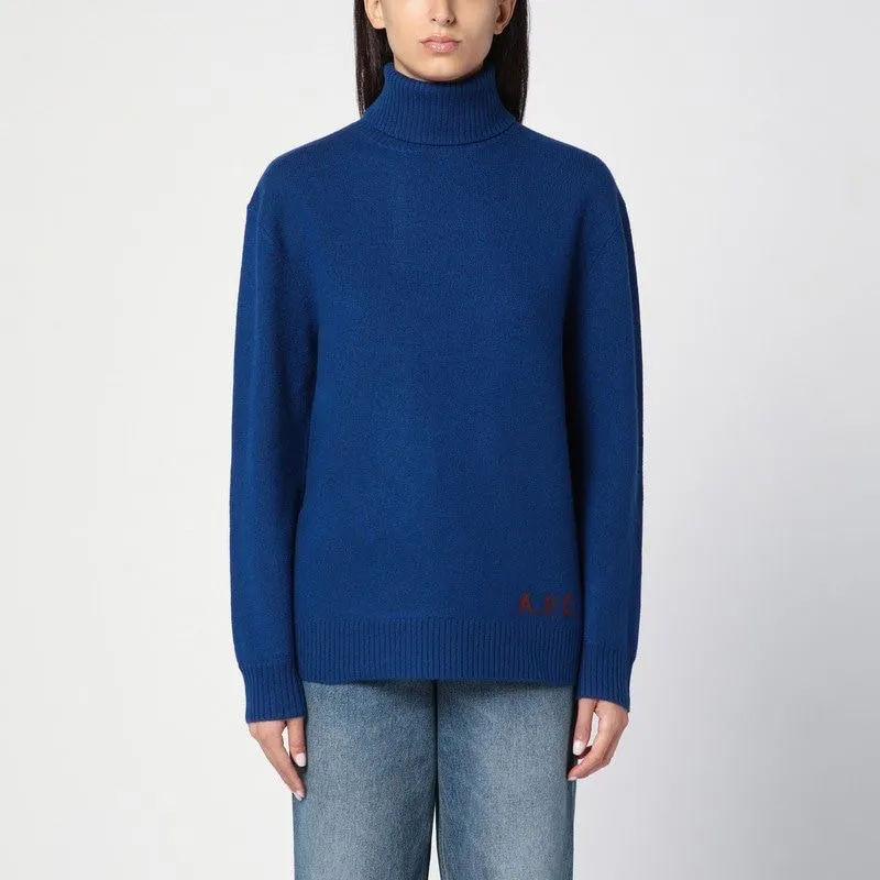 BLUE WOOL TURTLENECK SWEATER sold by Lord & Taylor