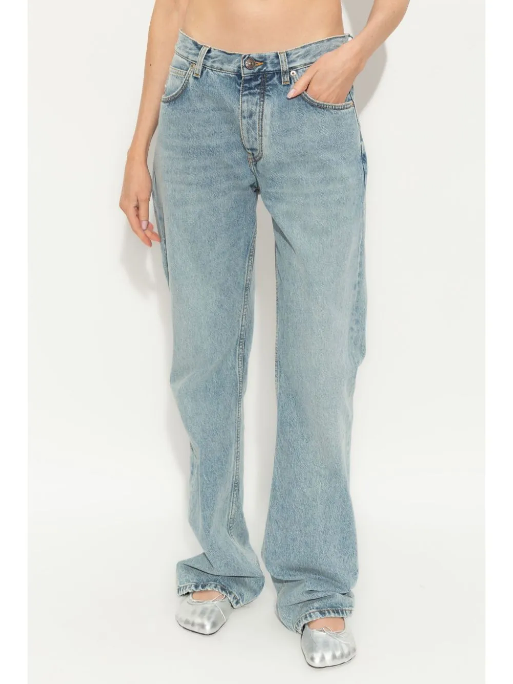 LOW-WAIST DENIM JEANS sold by Lord & Taylor product image thumbnail 2