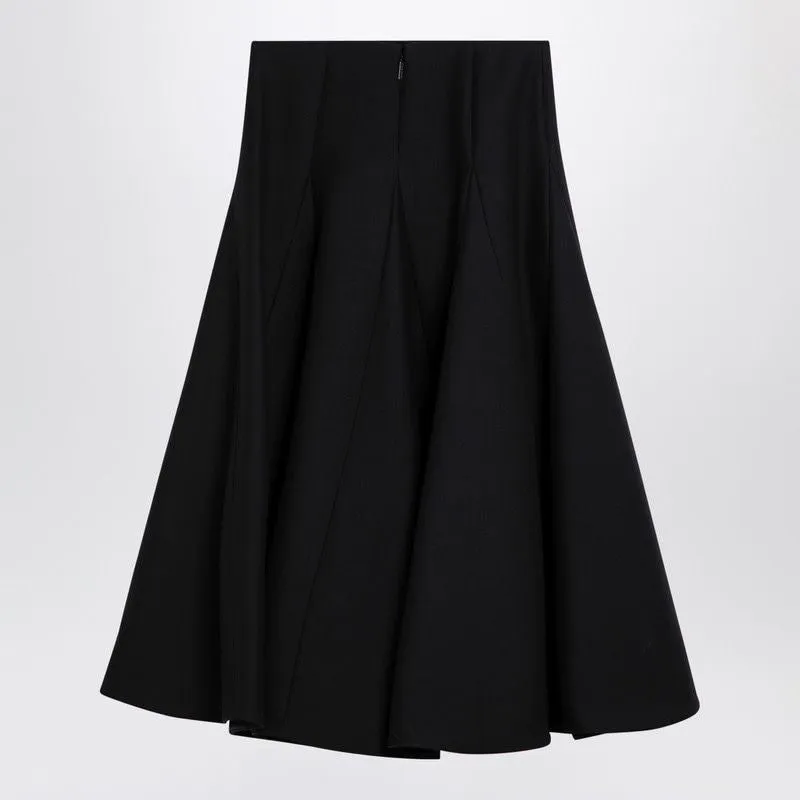 BLACK SILK FLOUNCED MIDI SKIRT sold by Lord & Taylor product image thumbnail 2