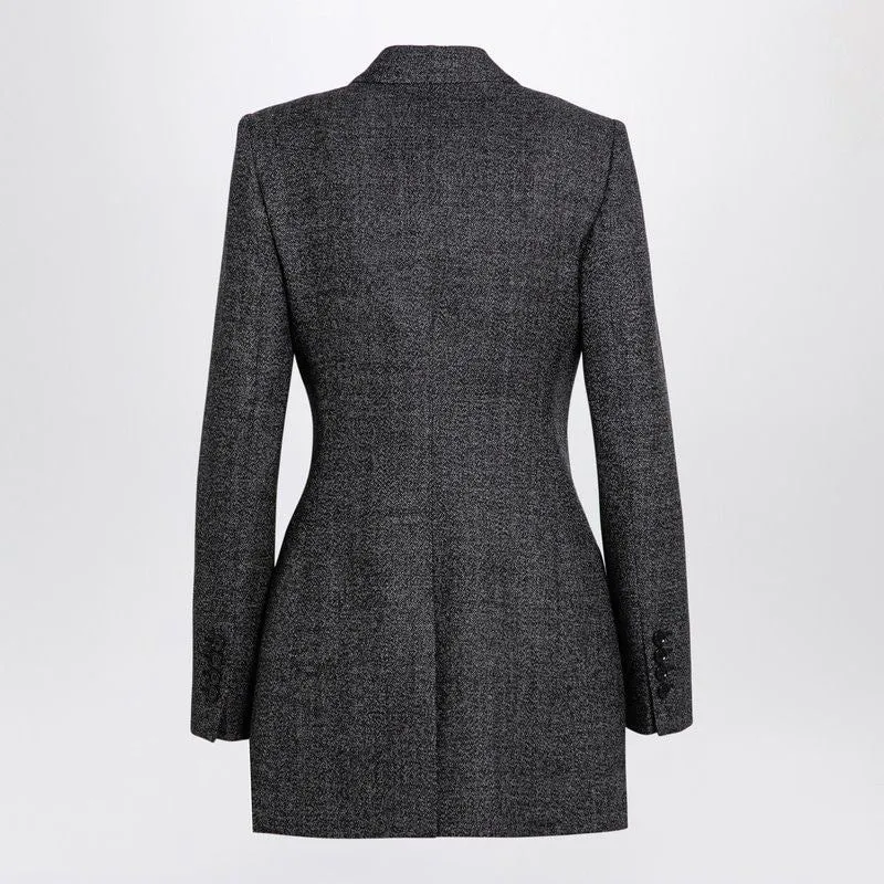 ANTHRACITE GREY TWEED DOUBLE-BREASTED JACKET sold by Lord & Taylor product image thumbnail 2