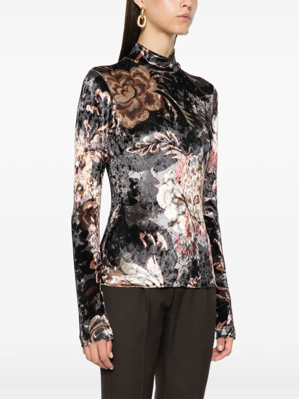 PRINTED HIGH-NECK SWEATER sold by Lord & Taylor product image thumbnail 2