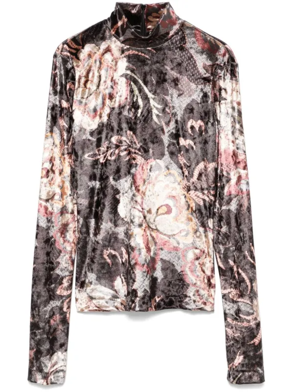 PRINTED HIGH-NECK SWEATER sold by Lord & Taylor