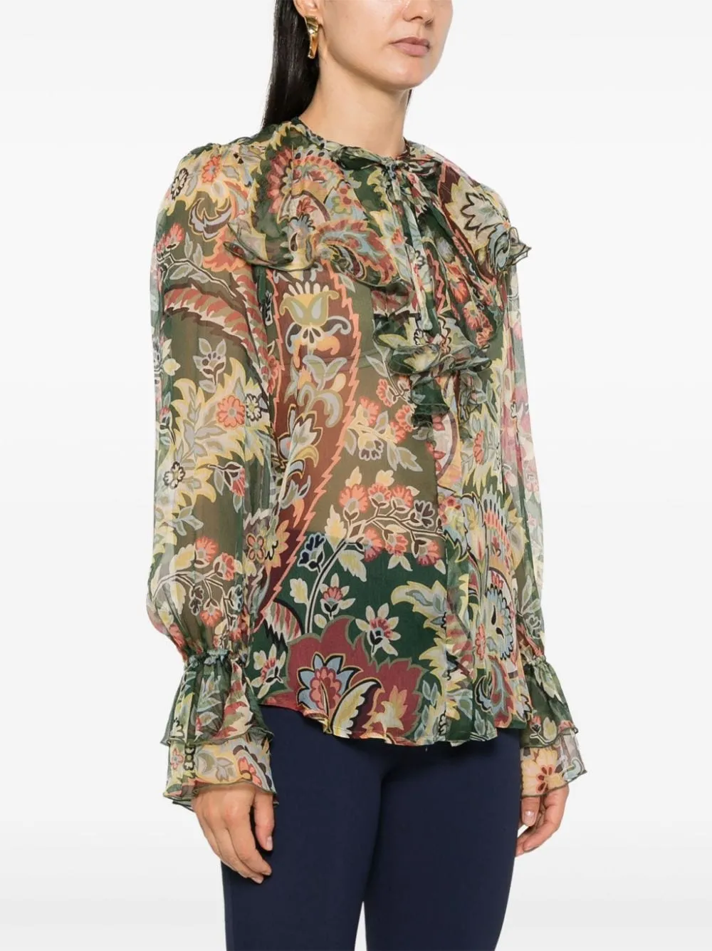 PRINTED SILK SHIRT sold by Lord & Taylor product image thumbnail 4