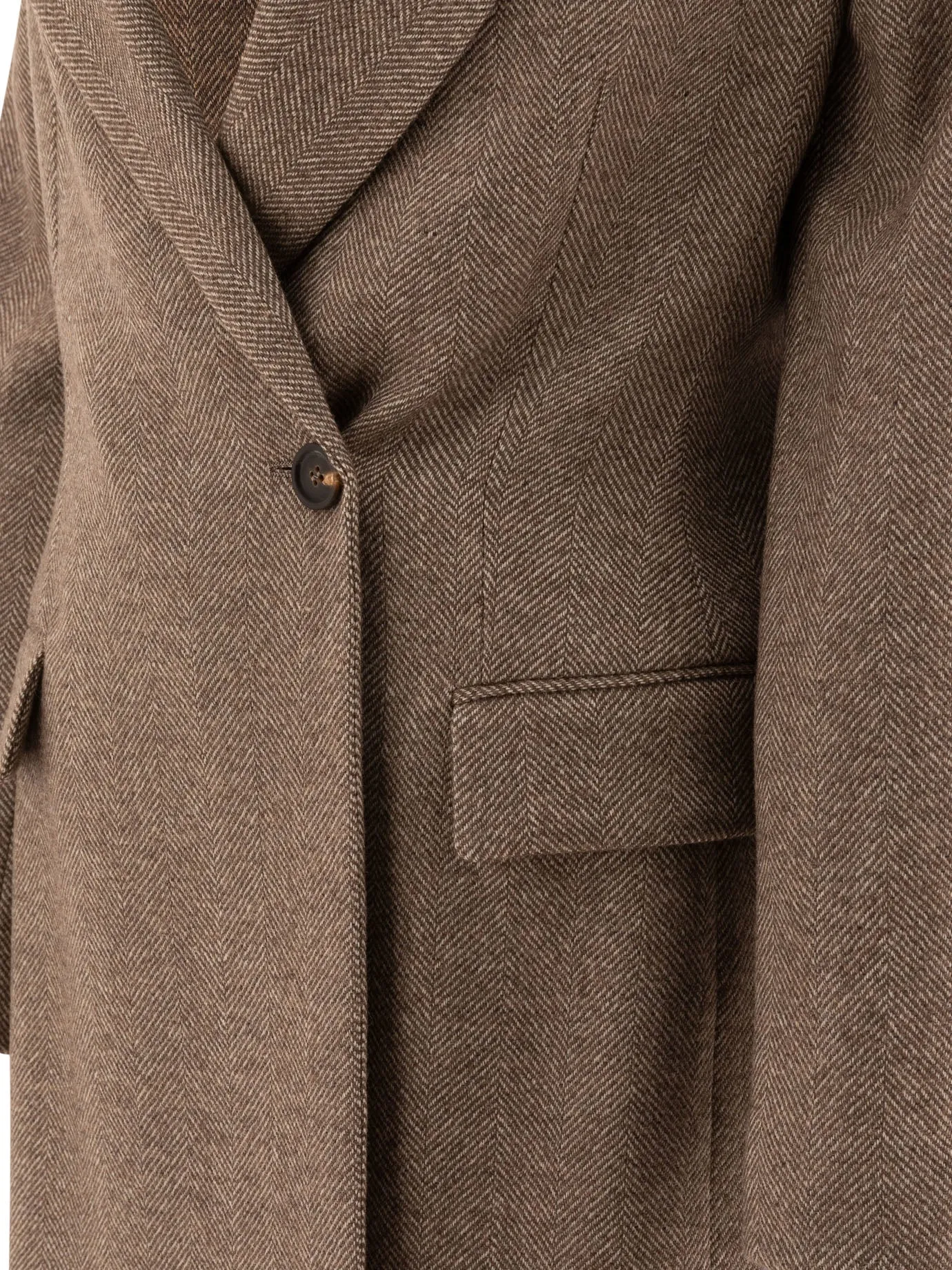 BRUSHED TECHNO WOOL CHEVRON BLAZER WITH MONILI sold by Lord & Taylor product image thumbnail 4