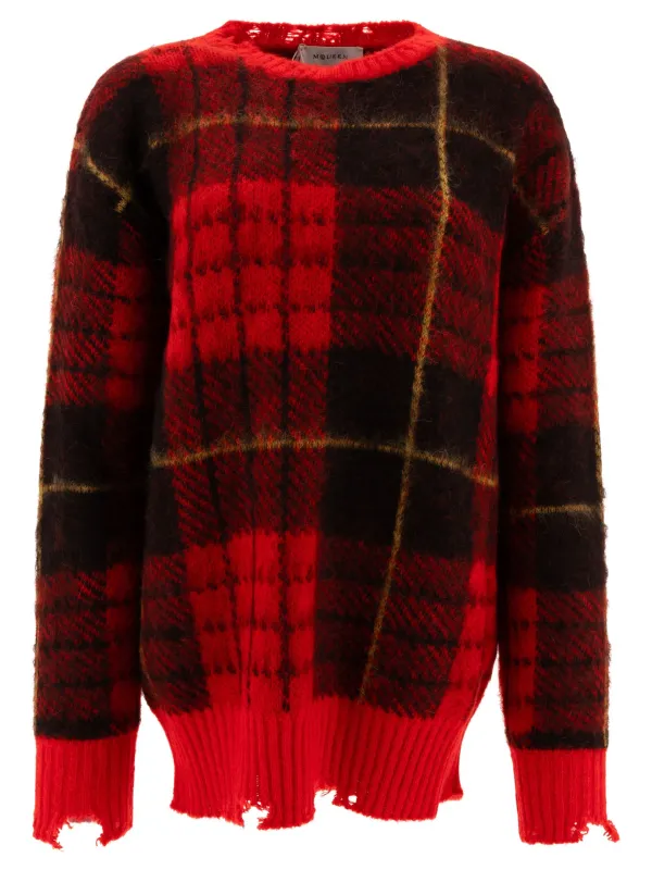 "TARTAN DISTRESSED" SWEATER sold by Lord & Taylor