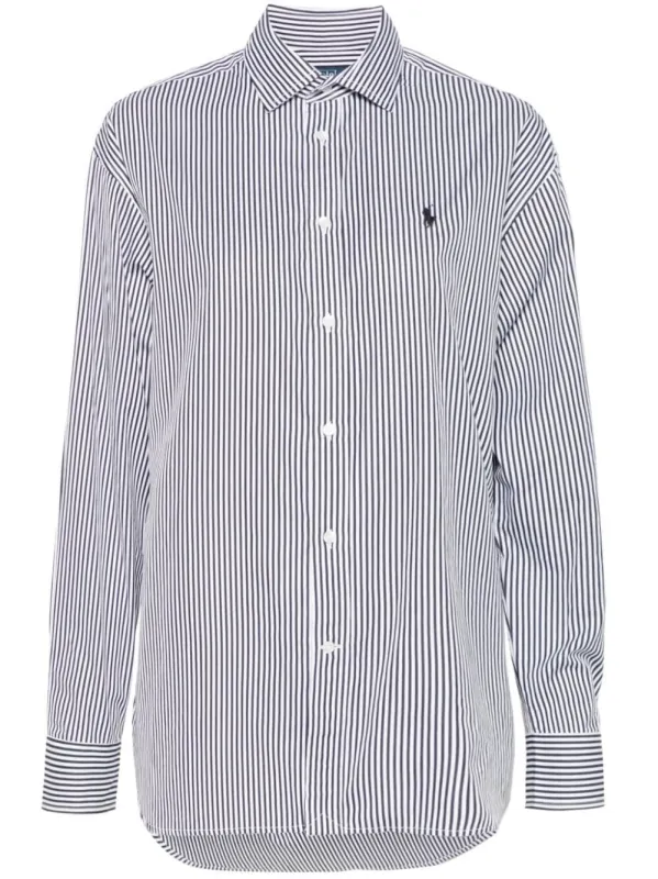 RELAXED-FIT STRIPED COTTON SHIRT sold by Lord & Taylor