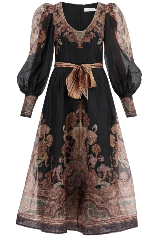 BLACK PAISLEY MIDI DRESS sold by Lord & Taylor