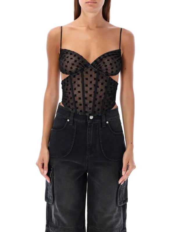 MESH MONOGRAM CORSET made by MISBHV