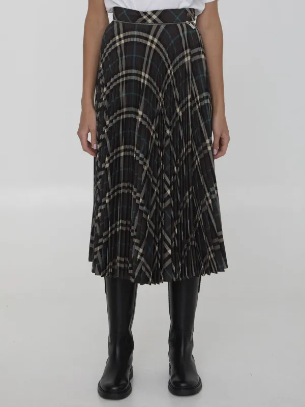 CHECK PLEATED SKIRT sold by Lord & Taylor