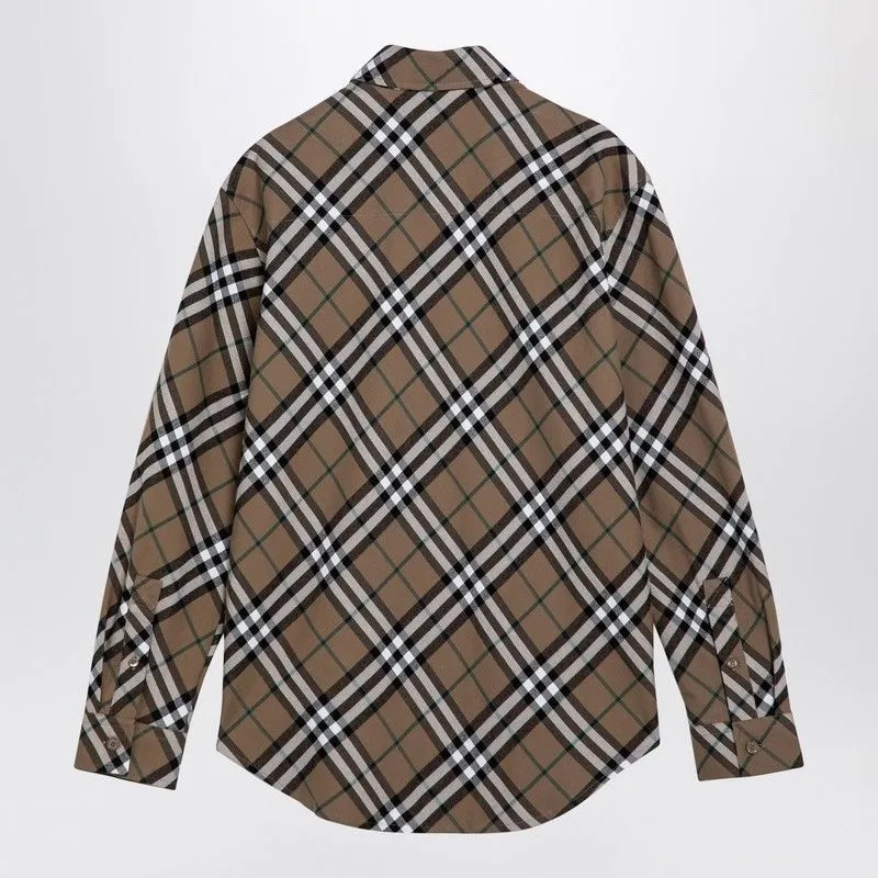 BEIGE CHECK COTTON SHIRT sold by Lord & Taylor product image thumbnail 2