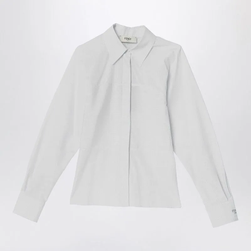 WHITE STRIPED COTTON SHIRT sold by Lord & Taylor