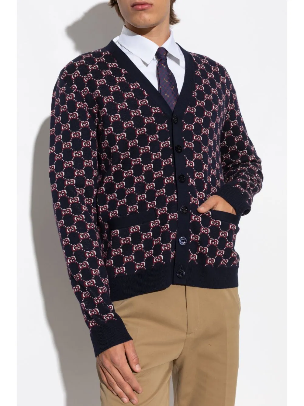 GG SHADOW WOOL CARDIGAN sold by Lord & Taylor product image thumbnail 4