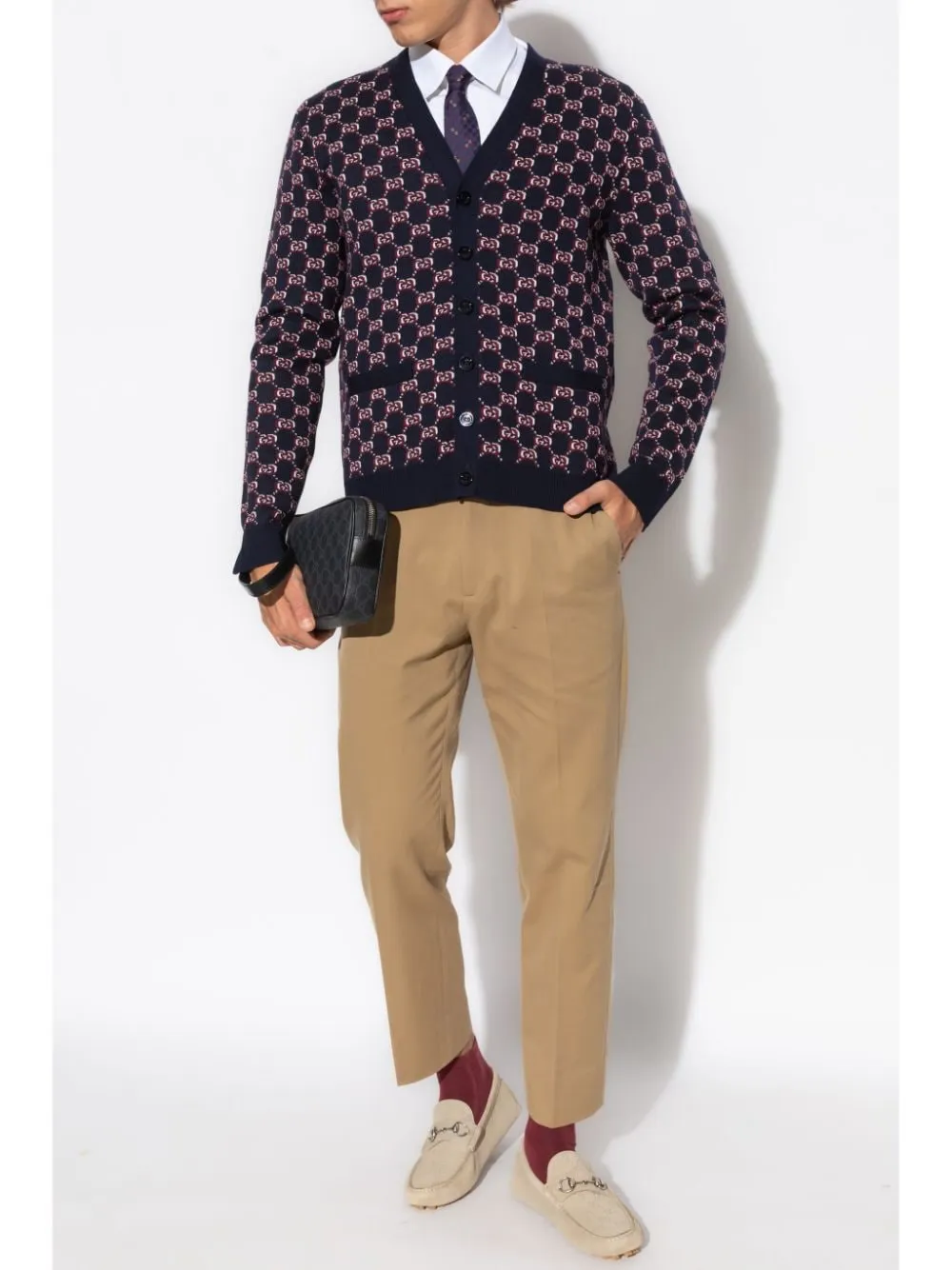 GG SHADOW WOOL CARDIGAN sold by Lord & Taylor product image thumbnail 5