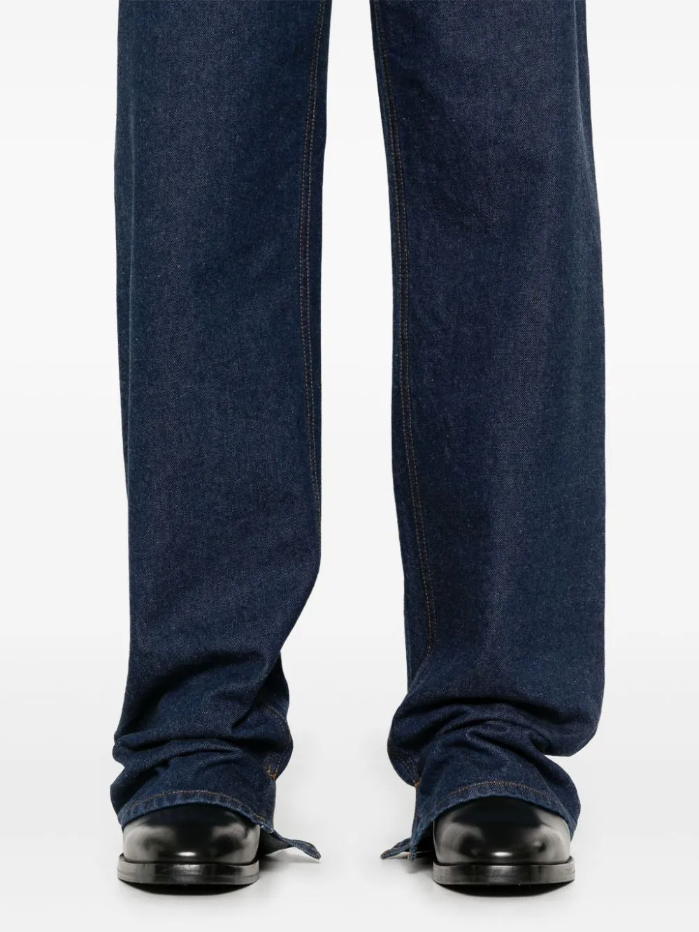 WIDE-LEG DENIM COTTON JEANS sold by Lord & Taylor product image thumbnail 4