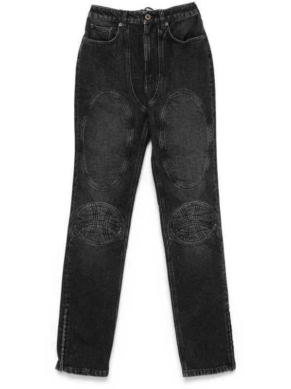 PADDED DEATILS DENIM JEANS sold by Lord & Taylor