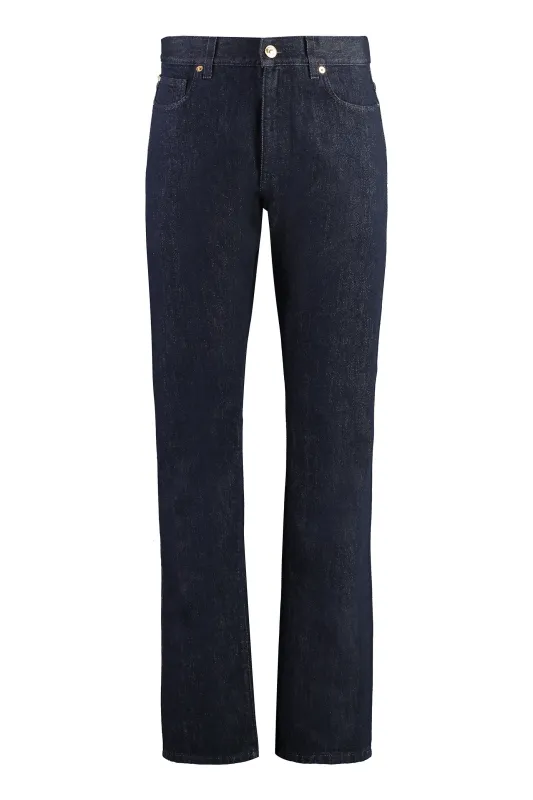 5-POCKET STRAIGHT-LEG JEANS sold by Lord & Taylor