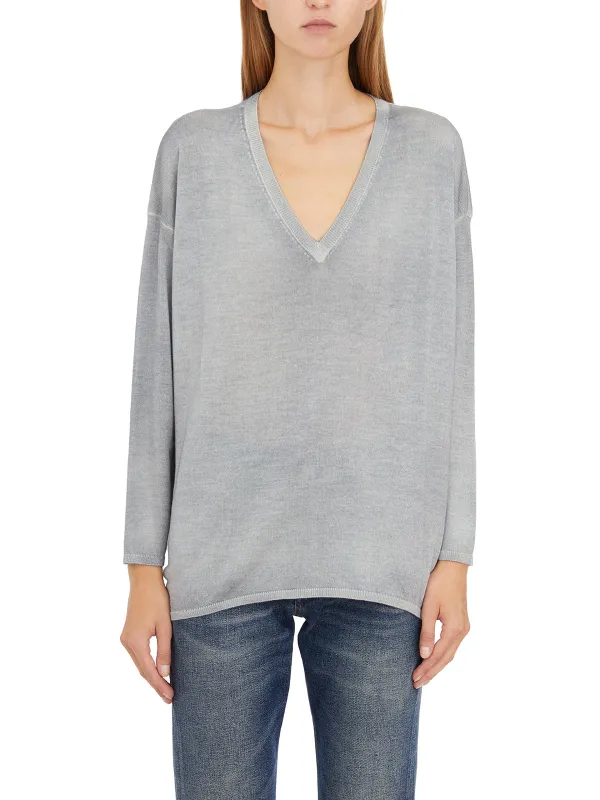 MAGLIA SCOLLO A V IN CASHMERE E SETA sold by Lord & Taylor