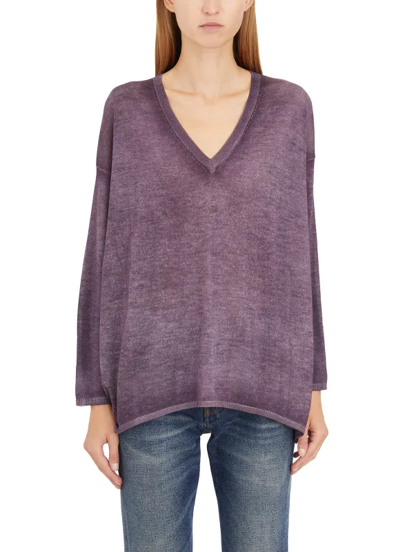 MAGLIA SCOLLO A V IN CASHMERE E SETA made by Lord & Taylor