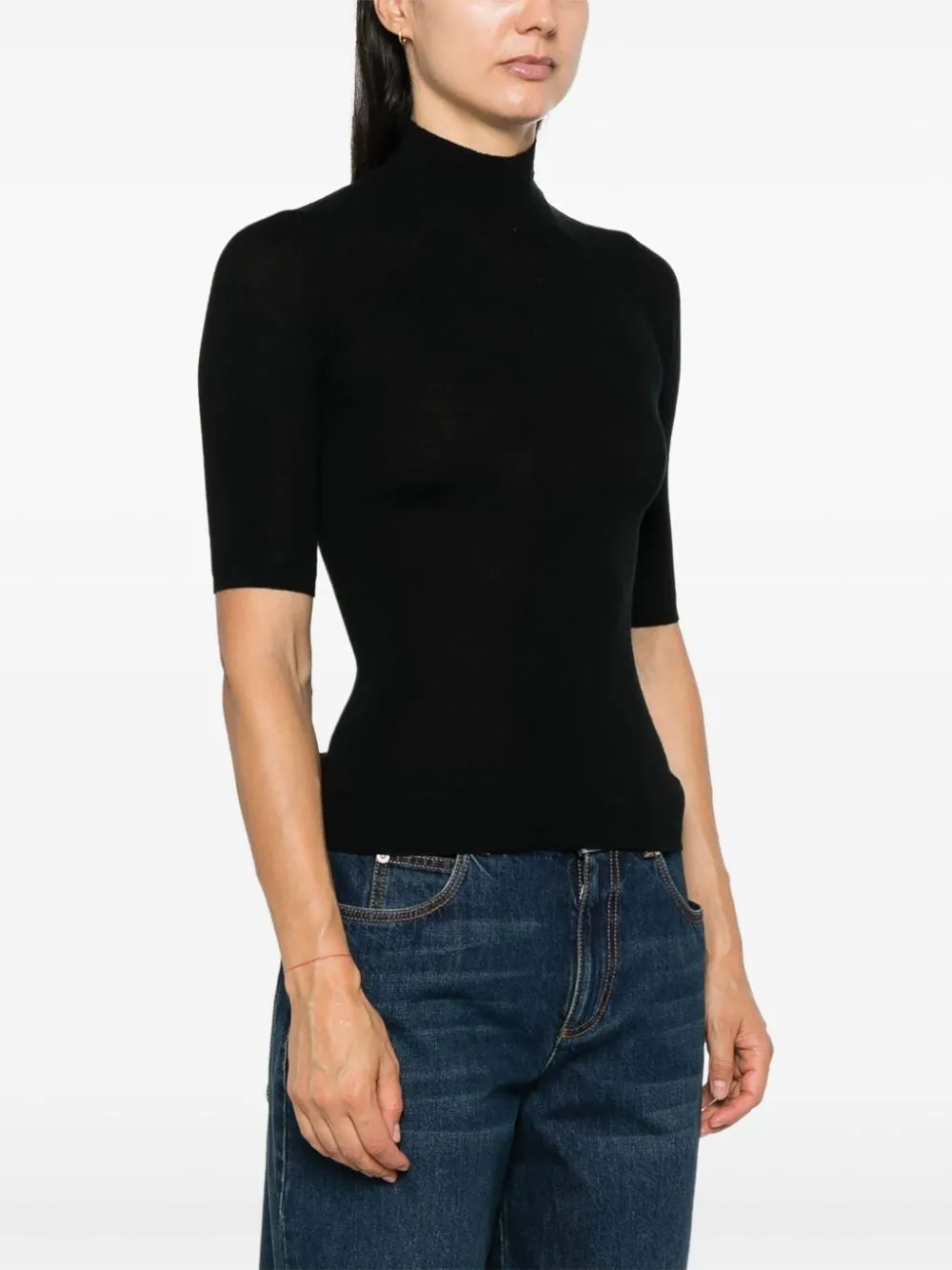 WOOL AND SILK BLEND HIGH-NECK SWEATER sold by Lord & Taylor product image thumbnail 4