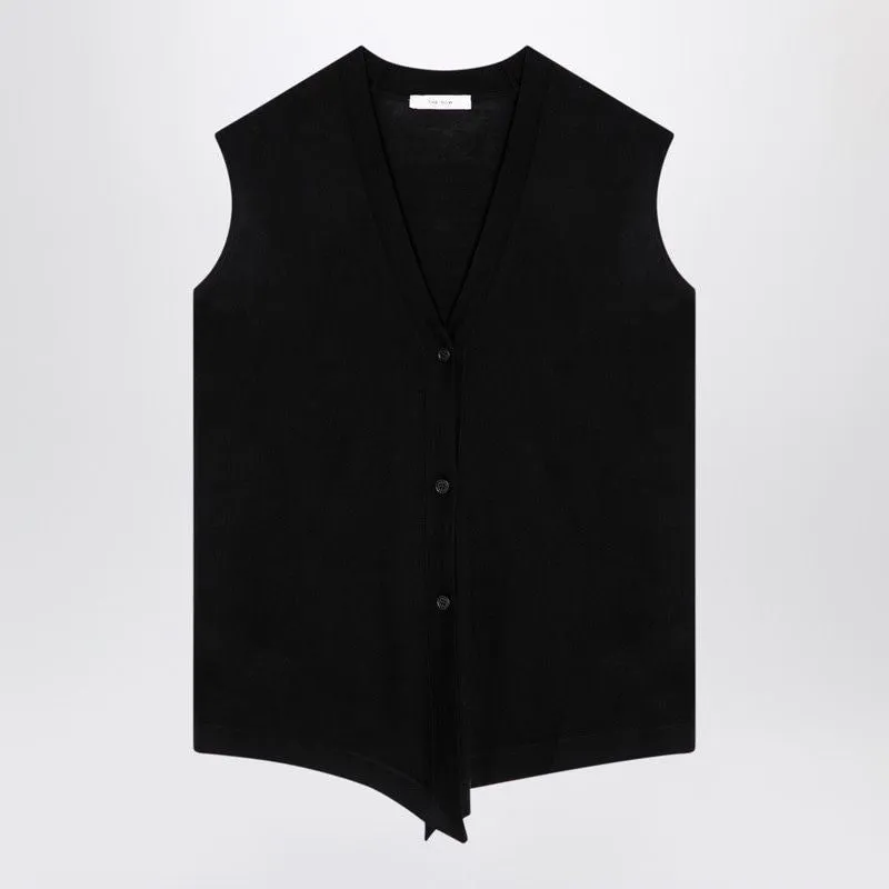 BLACK WOOL WAISTCOAT CARDIGAN sold by Lord & Taylor