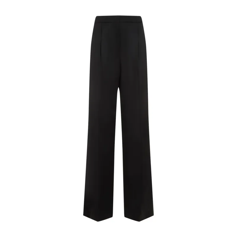 BLACK WOOL WIDE TROUSERS sold by Lord & Taylor