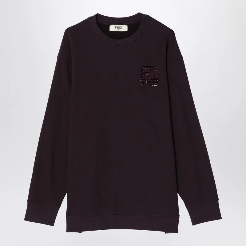 AUBERGINE COTTON CREWNECK SWEATSHIRT sold by Lord & Taylor