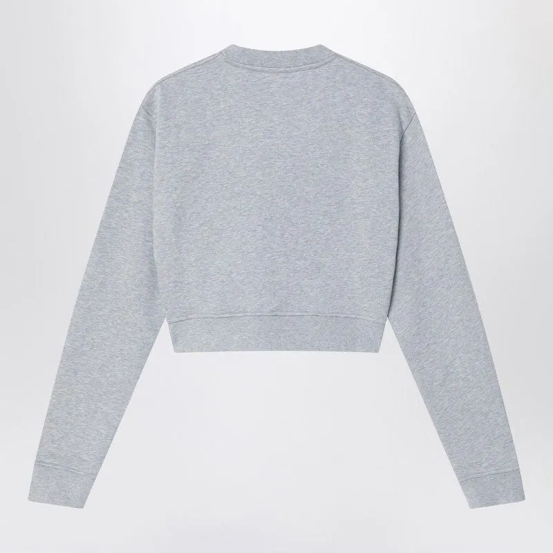 GREY CROPPED SWEATSHIRT IN FLEECE COTTON sold by Lord & Taylor product image thumbnail 2