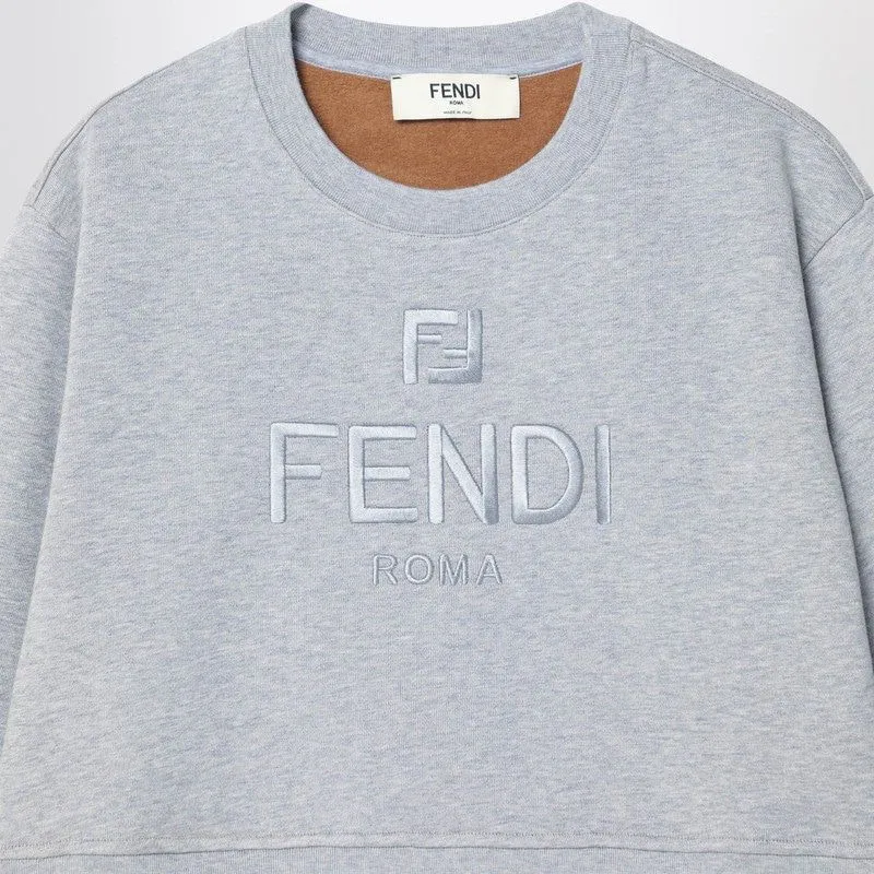 GREY CROPPED SWEATSHIRT IN FLEECE COTTON sold by Lord & Taylor product image thumbnail 3
