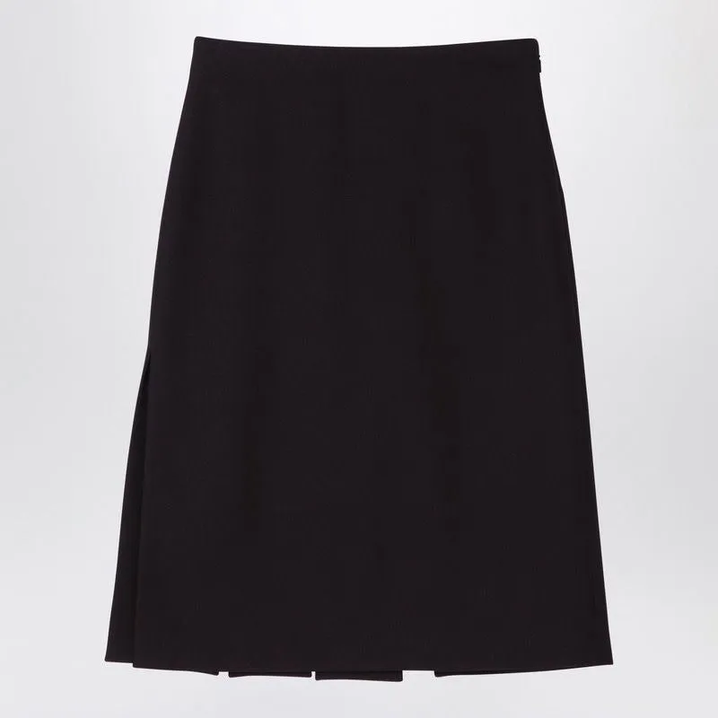 BURGUNDY GRAIN DE POUDRE WOOL SKIRT sold by Lord & Taylor