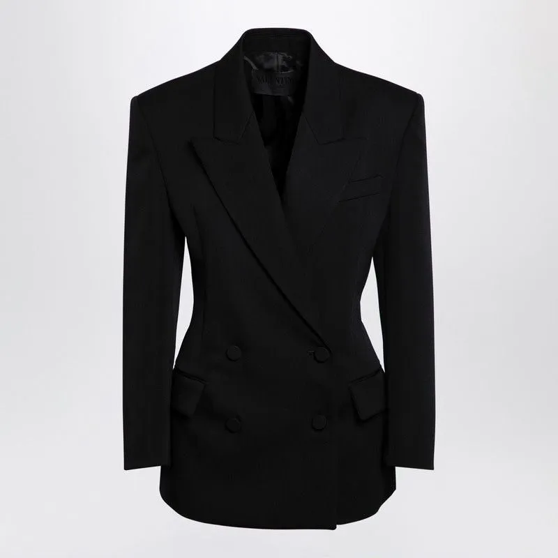 BLACK WOOL DOUBLE-BREASTED JACKET sold by Lord & Taylor