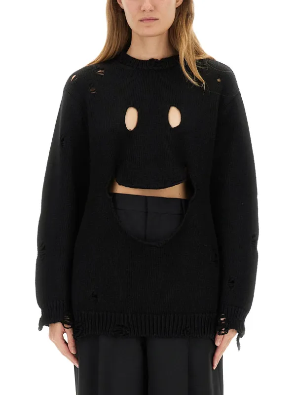 BLACK WOOL SWEATSHIRT sold by Lord & Taylor