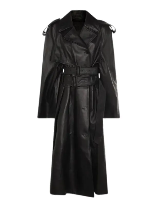 LAMBSKIN BELTED TRENCH sold by Lord & Taylor