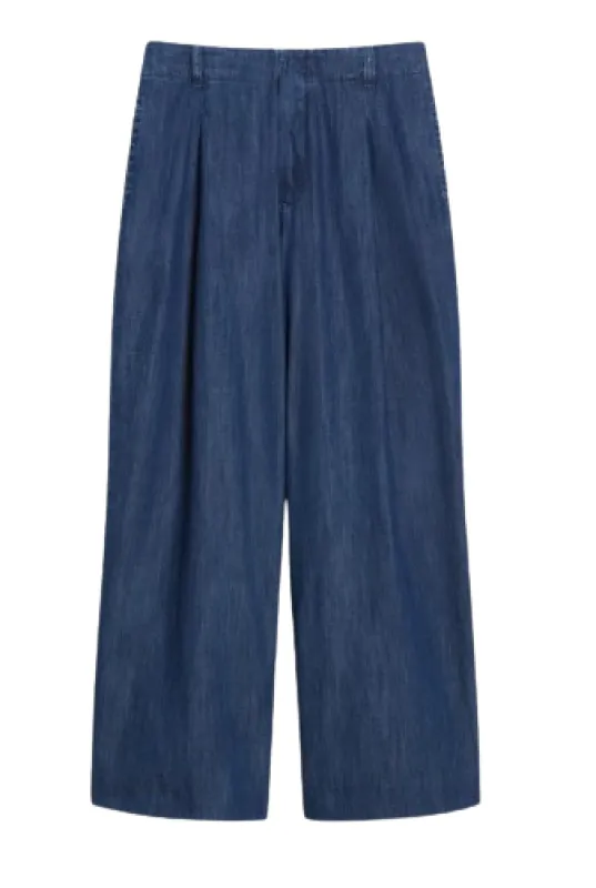 PLEATED WIDE-LEG JEANS sold by Lord & Taylor