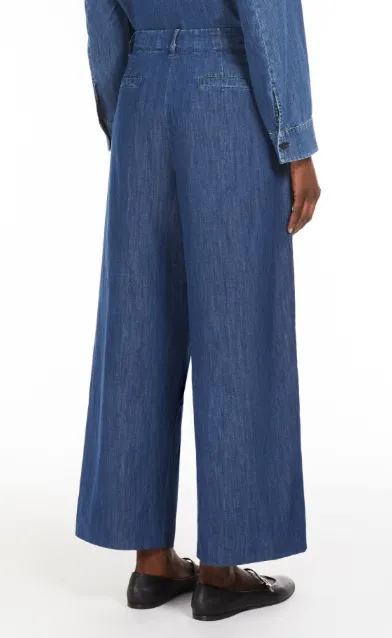 PLEATED WIDE-LEG JEANS sold by Lord & Taylor product image thumbnail 3