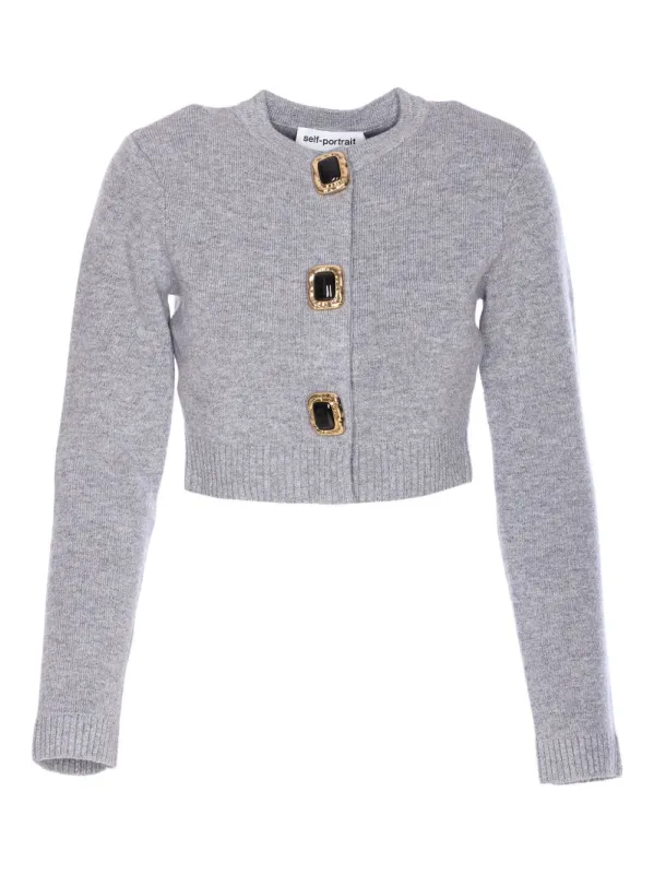 WOOL KNIT JEWELED SWEATER sold by Lord & Taylor