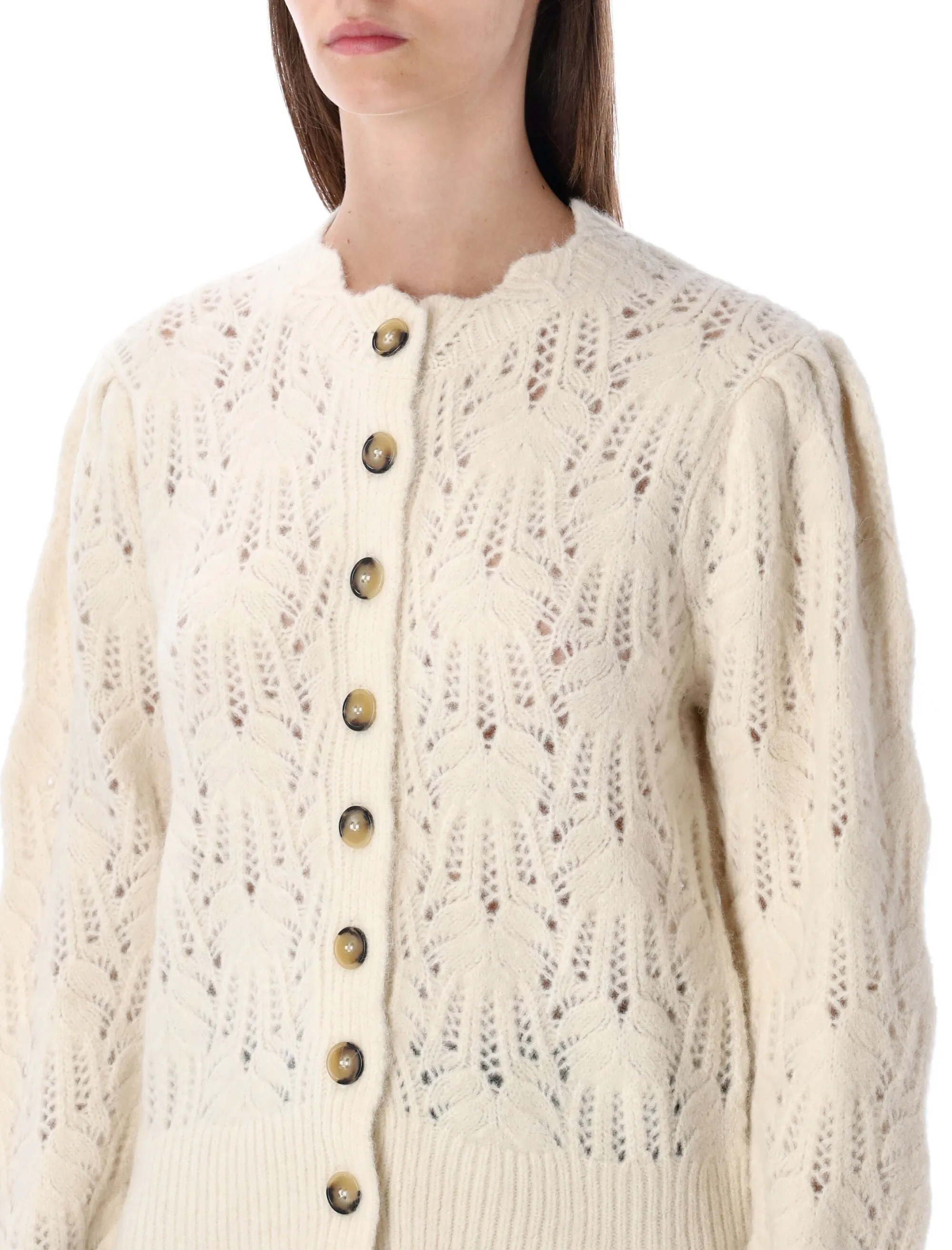 IVORY LACE KNIT CARDIGAN MARANT ÉTOILE sold by Lord & Taylor product image thumbnail 3