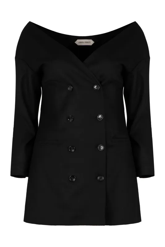 DOUBLE-BREASTED VIRGIN WOOL JACKET sold by Lord & Taylor