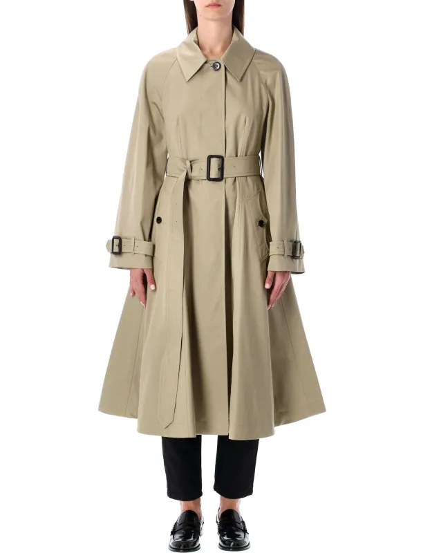 BEIGE GABARDINE ELLINGHAM FIT-AND-FLARE COAT sold by Lord & Taylor